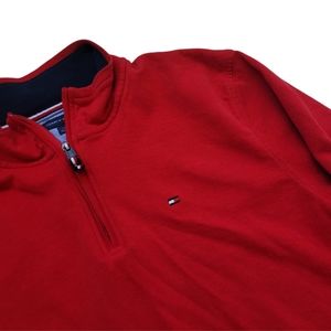 Tommy Hilfiger Red Zip Sweatshirt